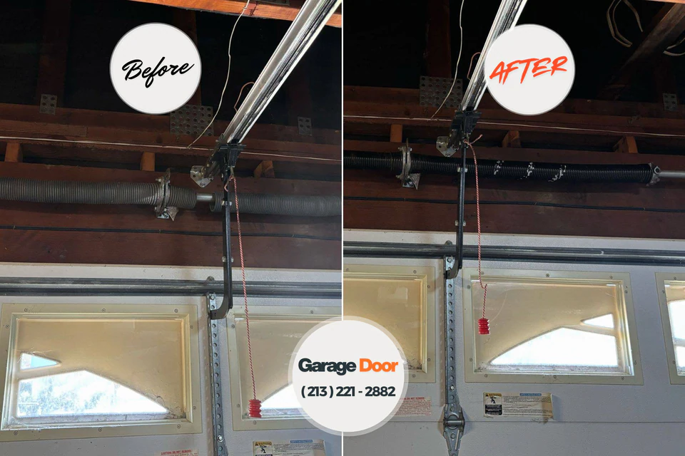 Before and after: garage door repair Point MacKenzie, AK